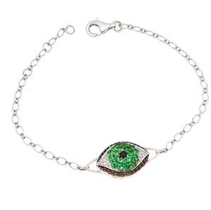 Rarities Multigemstone SS Evil Eye 🧿 Bracelet